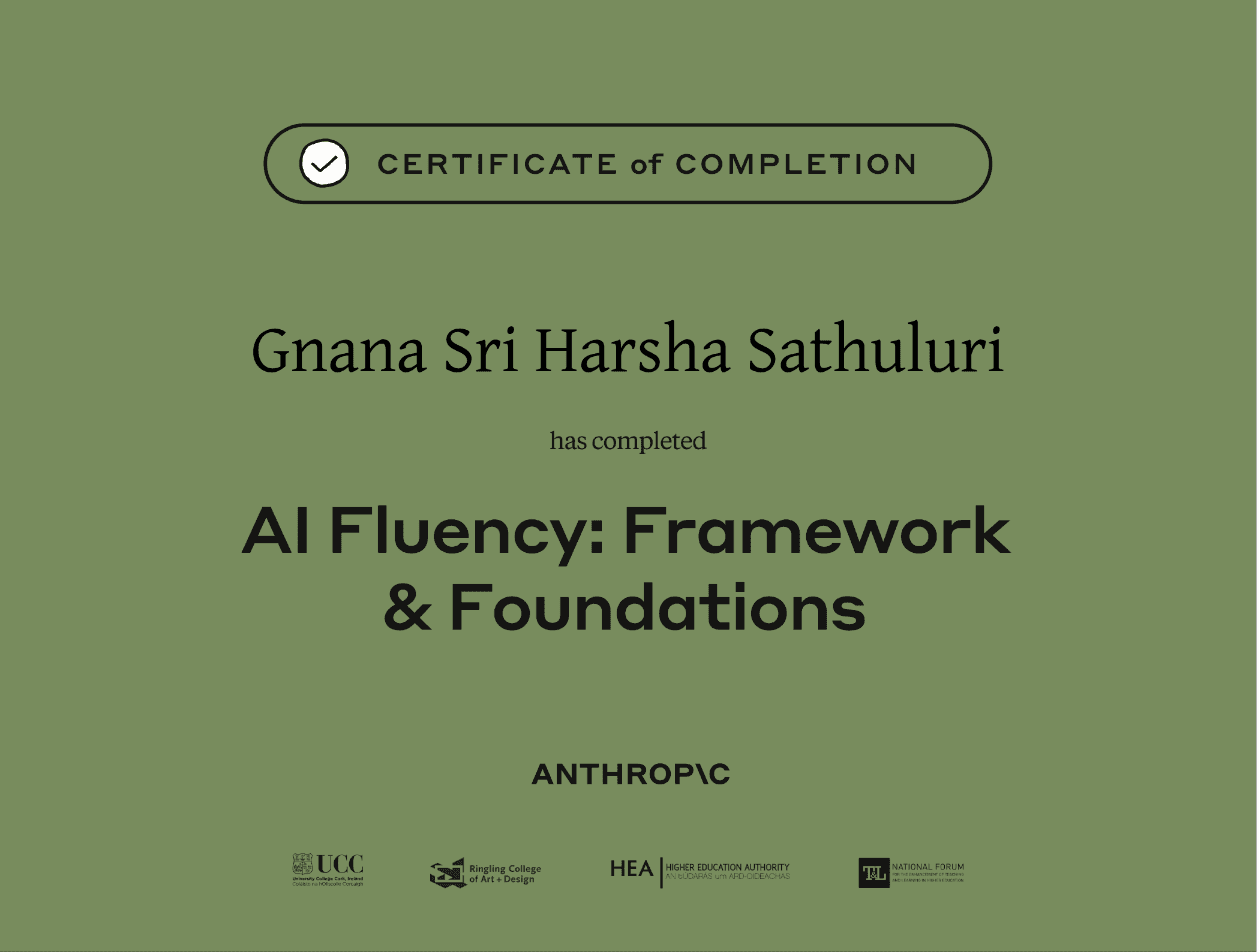 Certificate: AI Fluency: Framework & Foundations